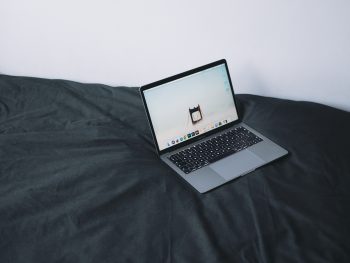 Laptop on a Bed
