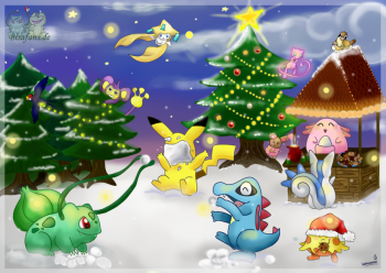 Pokemon Playing Christmas