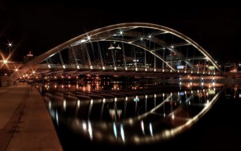 Beautiful Bridge on Night View Wallpaper