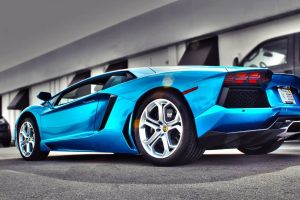 Blue Lamborghini Car HD Desktop Photo