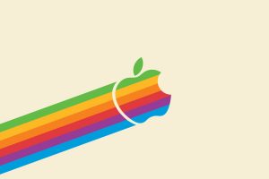 Colorful Apple Logo HD Wallpaper