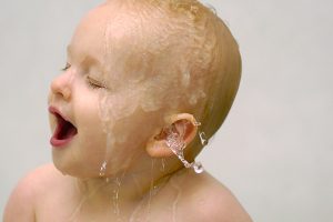 Cute White Baby Bathing HD