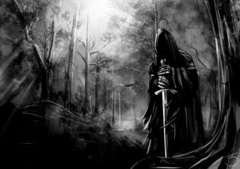 Evil With Sword in Dark