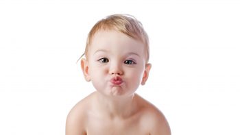 Flying Kiss Given By Cute Baby Photo