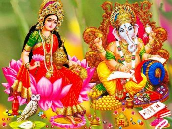 God Lakshmi and Ganesha Wallpaper