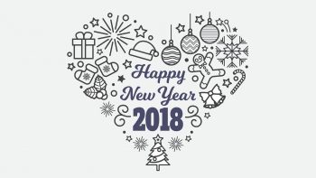 Happy New Year 2018 in Hear