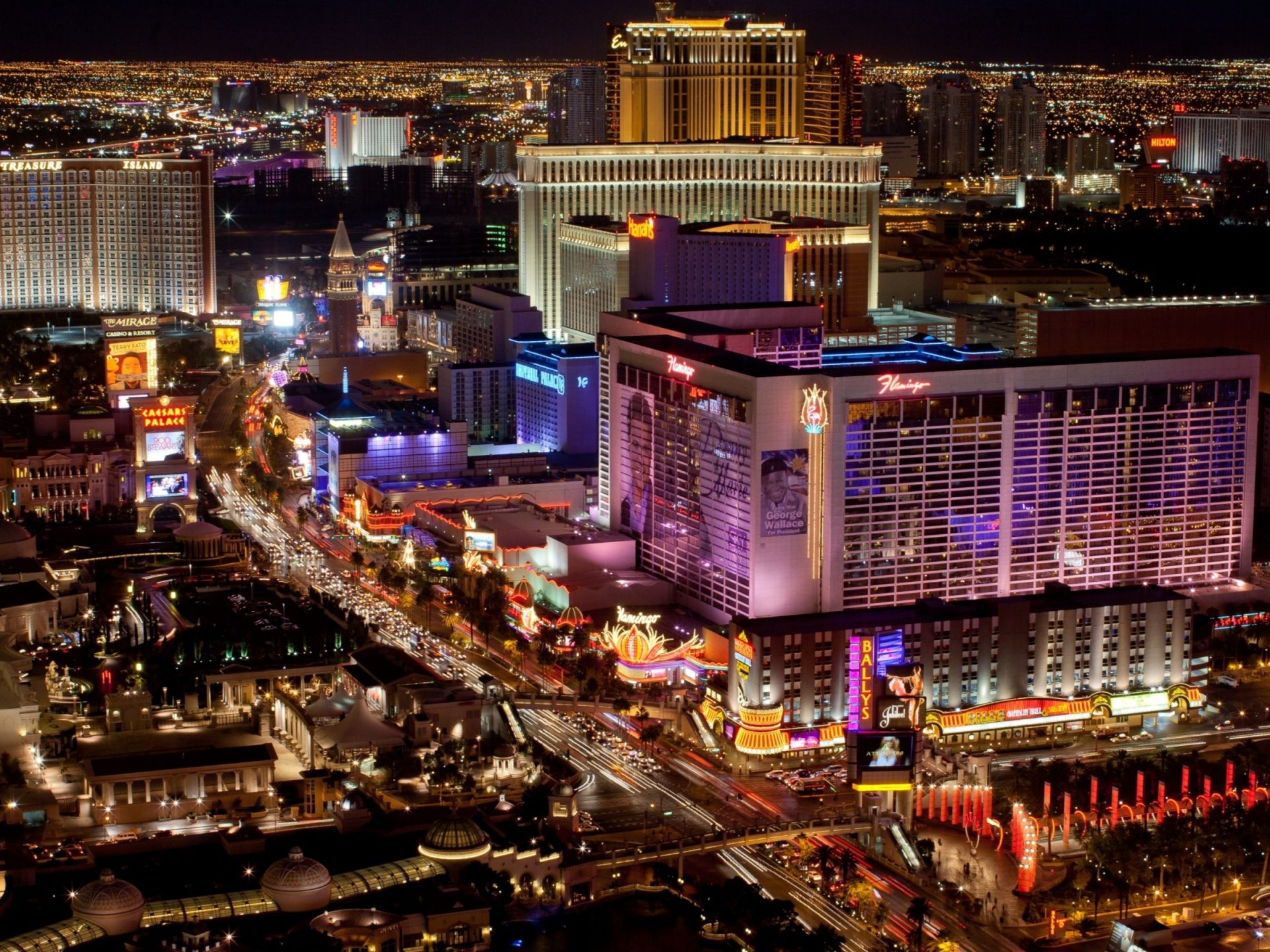 Las Vegas Strip Night View in USA City HD Wallpaper - Download hd