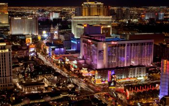 Las Vegas Strip Night View in USA City HD Wallpaper