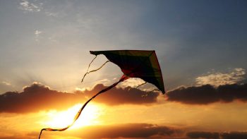 Makar Sankranti Kite During Sunset