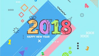 New Year 2018 Wallpaper With Math