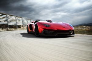 Red Lamborghini Aventador Car