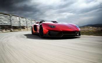 Red Lamborghini Aventador Car