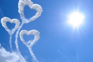 Romantic Heart In Cloud