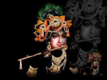 Shri Krishna in Black Background