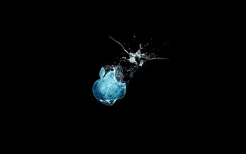 3D Apple Symbol in Water Theme