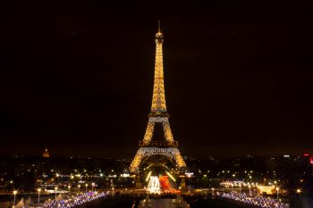 Beautiful Eiffel Tower at Night Wallpaper