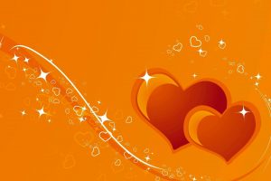 Beautiful Two Orange Heart