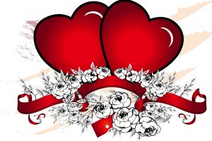 Red Heart White Background