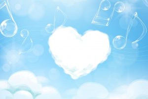 Cloud Heart with Song Waves