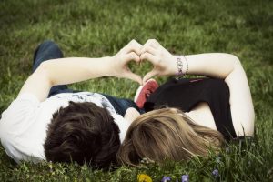 Couple Doing Romance in Garden Love HD Image