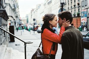 Girl and Boy doing Romance in City Street Romantic Love Photos