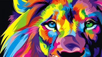 Lion Colorful Artwork