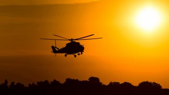 Mil Mi 2 Attack Helicopter Silhouette