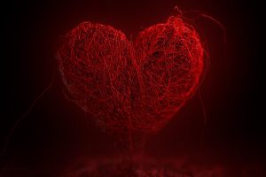 Red Thread Heart Shape Photo