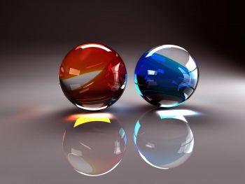 Red and Blue 3D Balls
