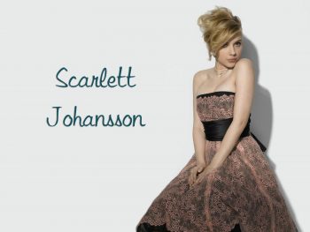 Scarlett Johansson With Beautiful Hair Style and Dress