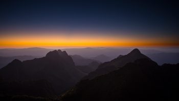 Sunset Horizon Mountains