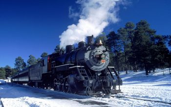 Train Vehicle in Winter Seasons Free HD Wallpapers
