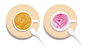 Two Beautiful Heart in Cup