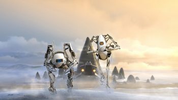 Portal 2 Robots Atlas P Body 3D Wallpaper Download