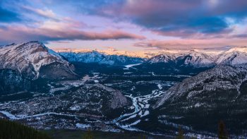 Sunset Sulphur Mountain Banff National Park