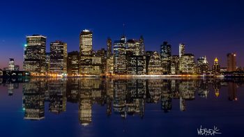 Manhattan Night Skyline