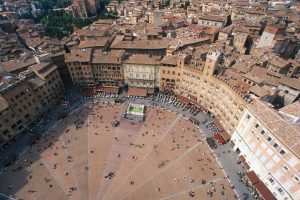 Aerial View Of Piazza Del Campo Italy