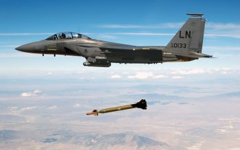 Jet Fighter Drops Missile