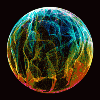 Amazing Super D Computer Ball Sphere Art Animated Gif Super