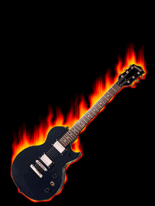 Animated Burning Guitar On Fire Cute