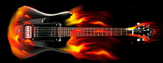 Animated Burning Guitar On Fire Hot Pretty
