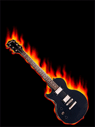 Animated Burning Guitar On Fire Hot Sweet