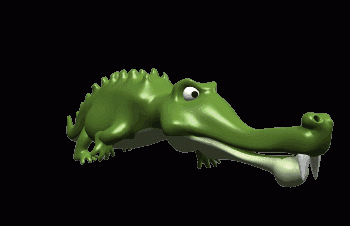 Animated Crocodile Alligator Love