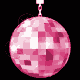 Animated Pink Disco Ball Hot