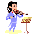 Animated Violin Musician Hot