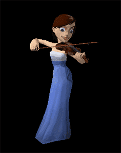 Animated Violin Musician Pretty