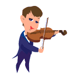 Animated Violin Musician Super