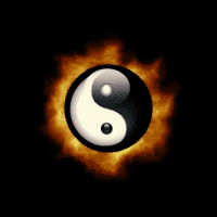 Animated Ying Yang Fire Nice Gif Image Download For Android Mobile Wallpaper in Gif Format Moving Image Download For Free