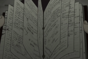 Anime Flipping Pages Notebook Animated Gif