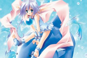 Anime Girls Download HD Wallpaper For Desktop Blue Full HD